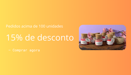15% de desconto mini velas